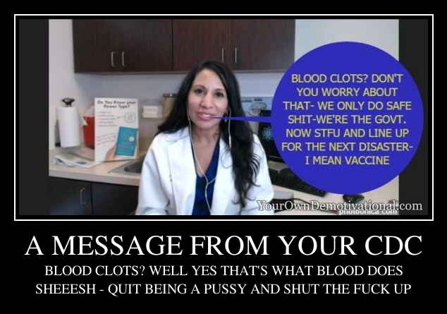 A MESSAGE FROM YOUR CDC