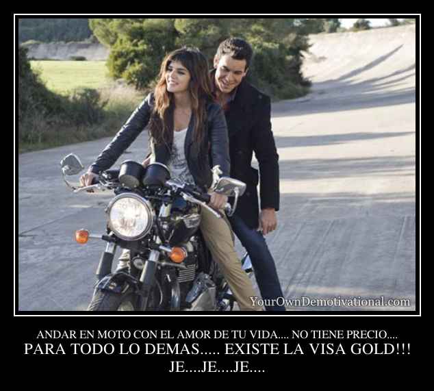 ANDAR EN MOTO CON EL AMOR DE TU VIDA.... NO TIENE PRECIO....