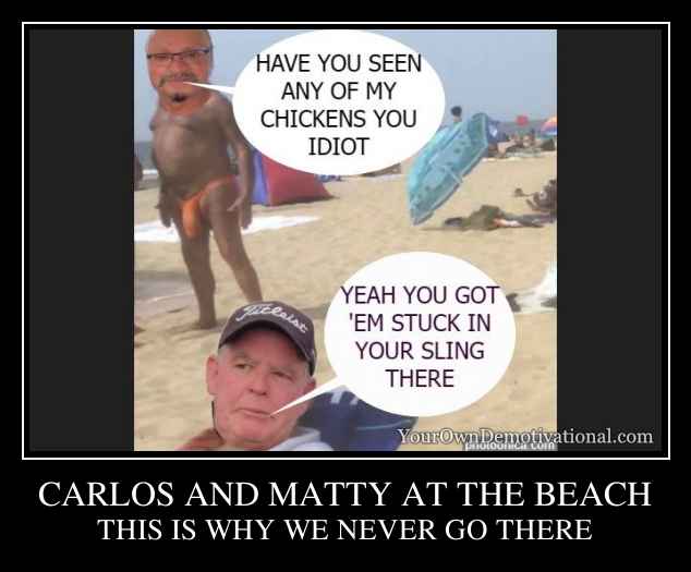 CARLOS AND MATTY AT THE BEACH