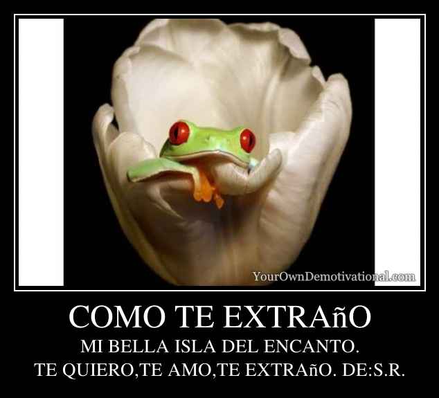 COMO TE EXTRAñO
