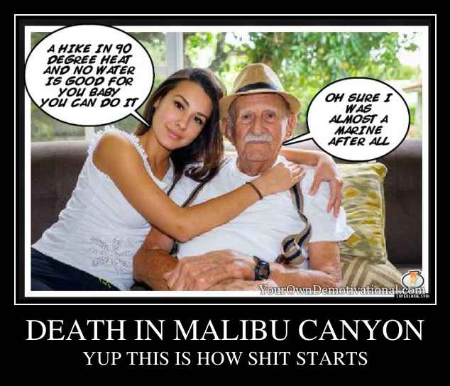 DEATH IN MALIBU CANYON