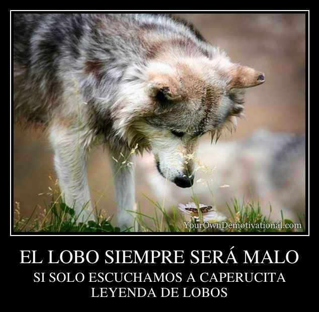 EL LOBO SIEMPRE SERÁ MALO