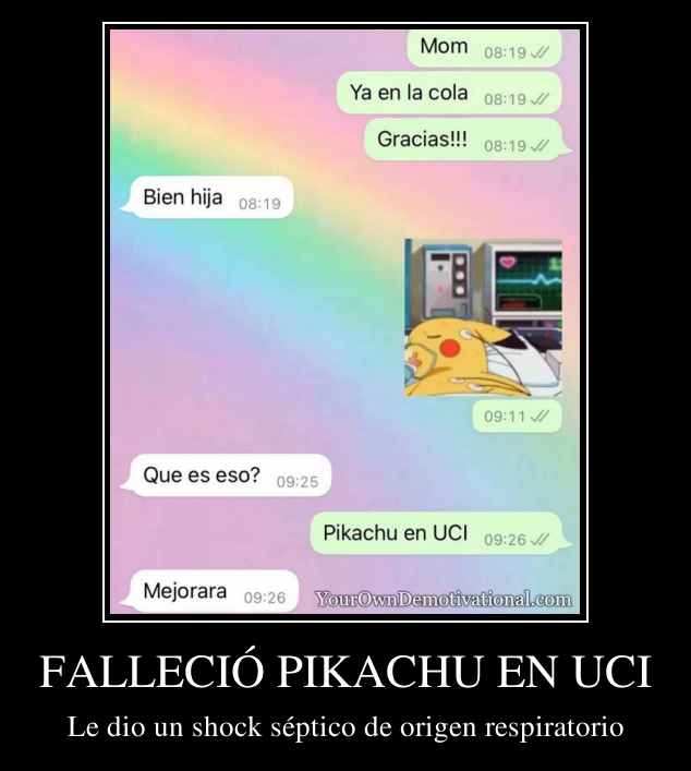 FALLECIÓ PIKACHU EN UCI