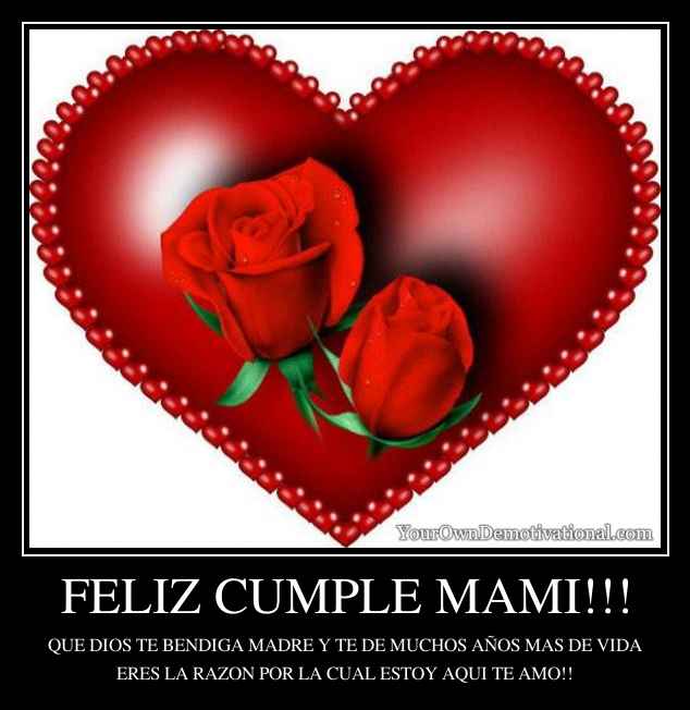 FELIZ CUMPLE MAMI!!!