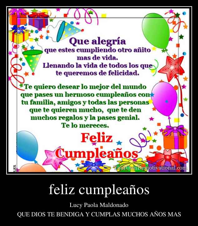 feliz cumpleaños