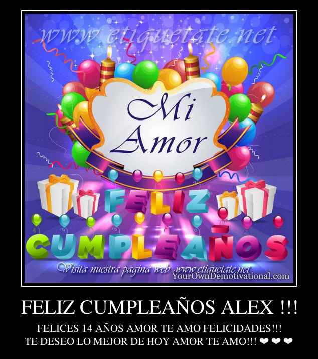 FELIZ CUMPLEAÑOS ALEX !!!