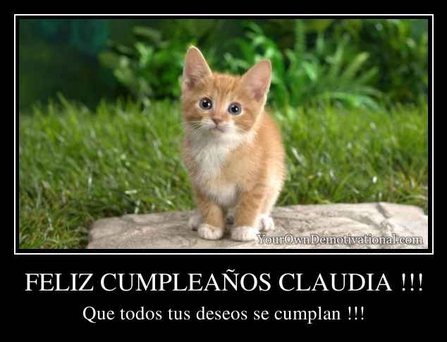 FELIZ CUMPLEAÑOS CLAUDIA !!!