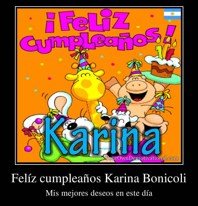 Felíz cumpleaños Karina Bonicoli