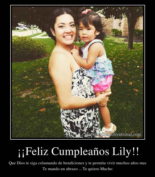 ¡¡Feliz Cumpleaños Lily!!