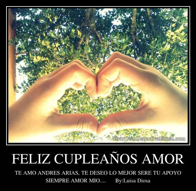 FELIZ CUPLEAÑOS AMOR