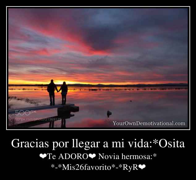 Gracias por llegar a mi vida:*Osita