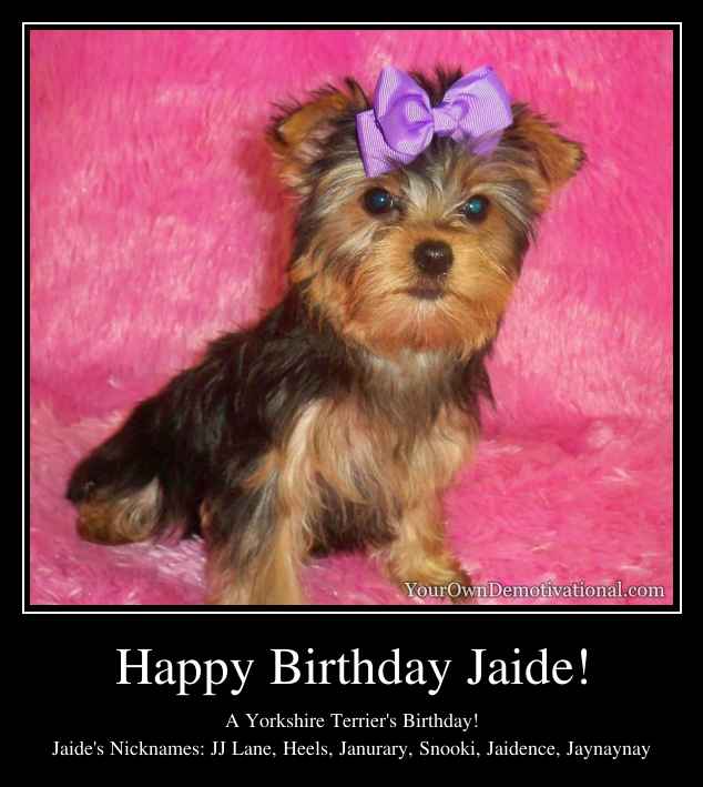 Happy Birthday Jaide!