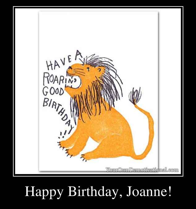 Happy Birthday, Joanne!