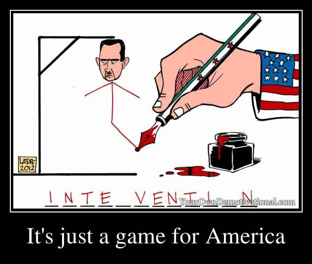 It's just a game for America