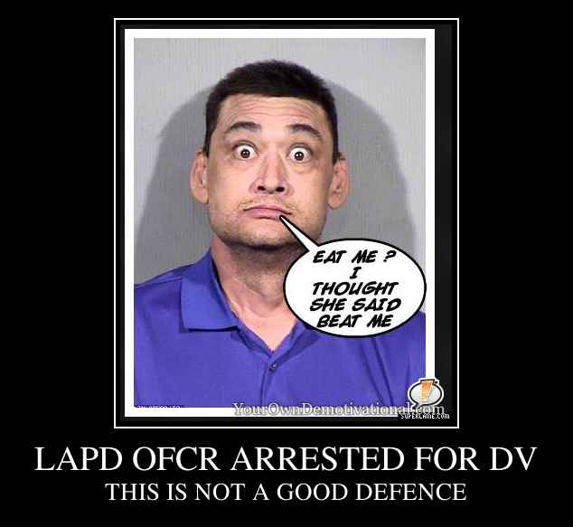 LAPD OFCR ARRESTED FOR DV