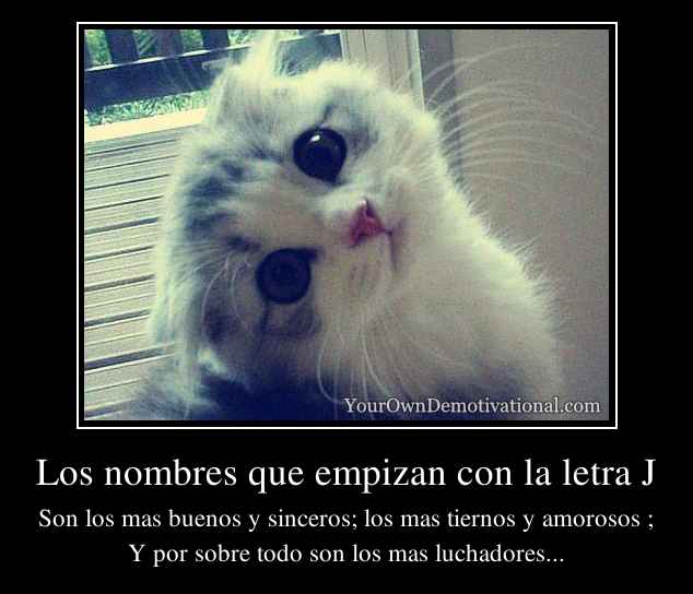 Los nombres que empizan con la letra J