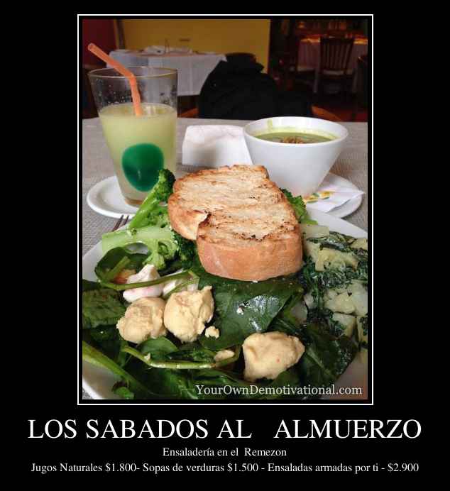 LOS SABADOS AL   ALMUERZO