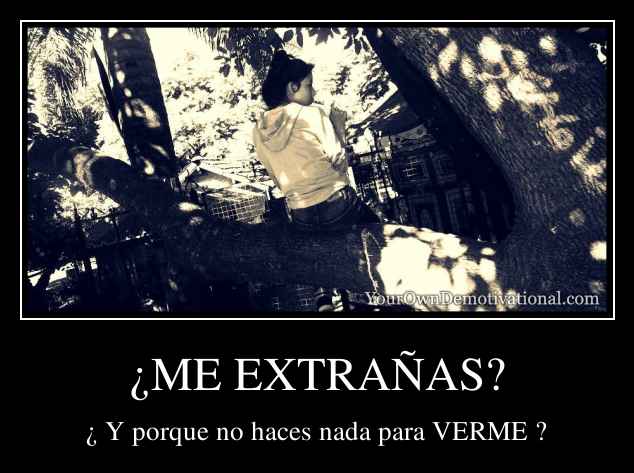 ¿ME EXTRAÑAS?