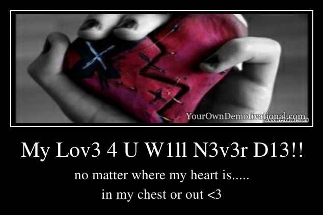 My Lov3 4 U W1ll N3v3r D13!!