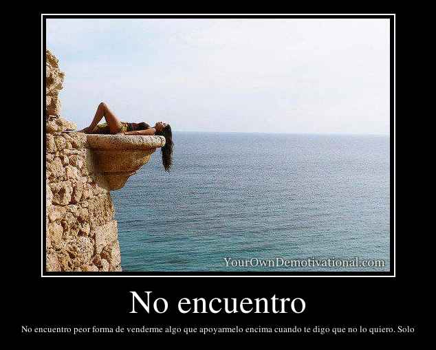 No encuentro
