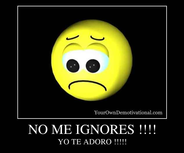 NO ME IGNORES !!!!