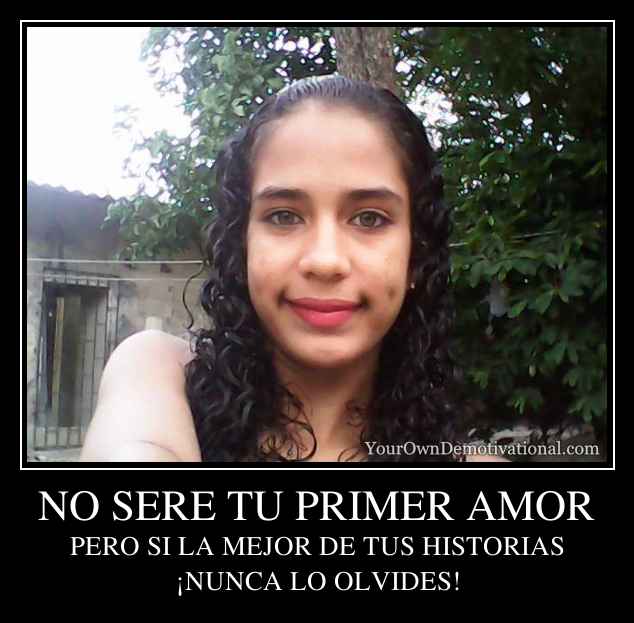 NO SERE TU PRIMER AMOR