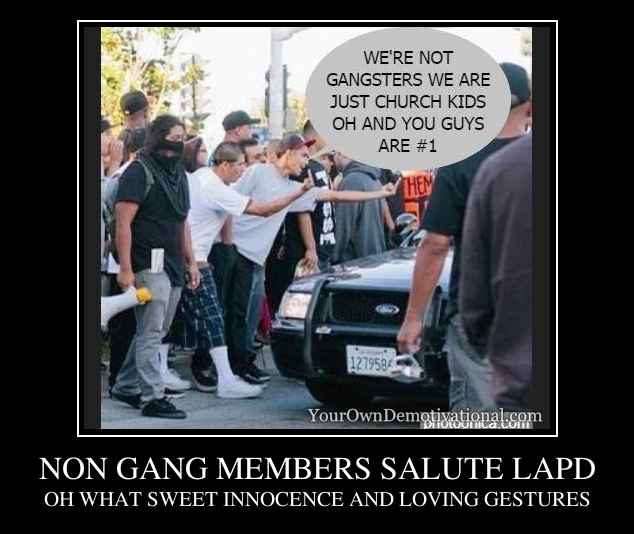 NON GANG MEMBERS SALUTE LAPD