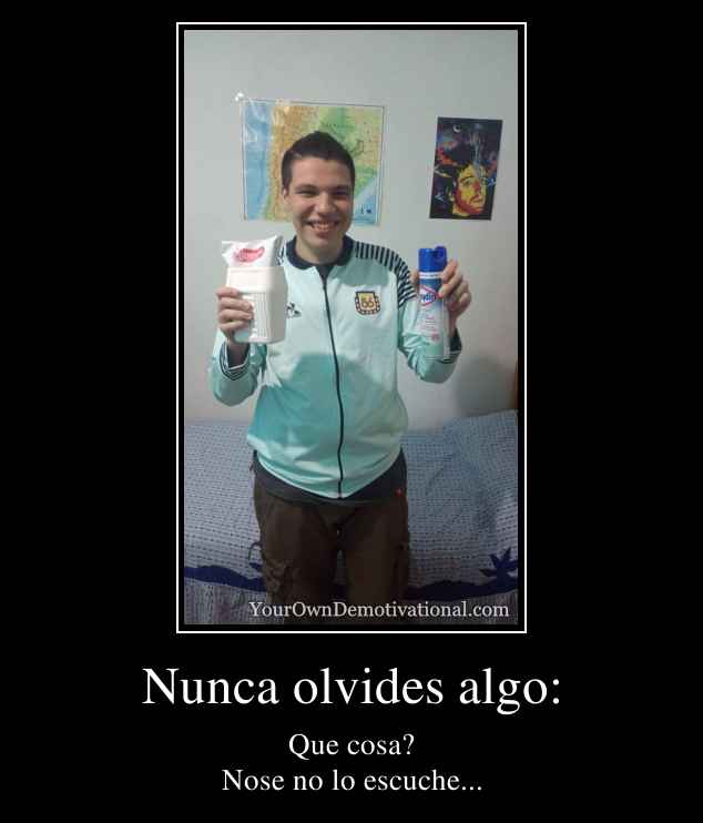 Nunca olvides algo: