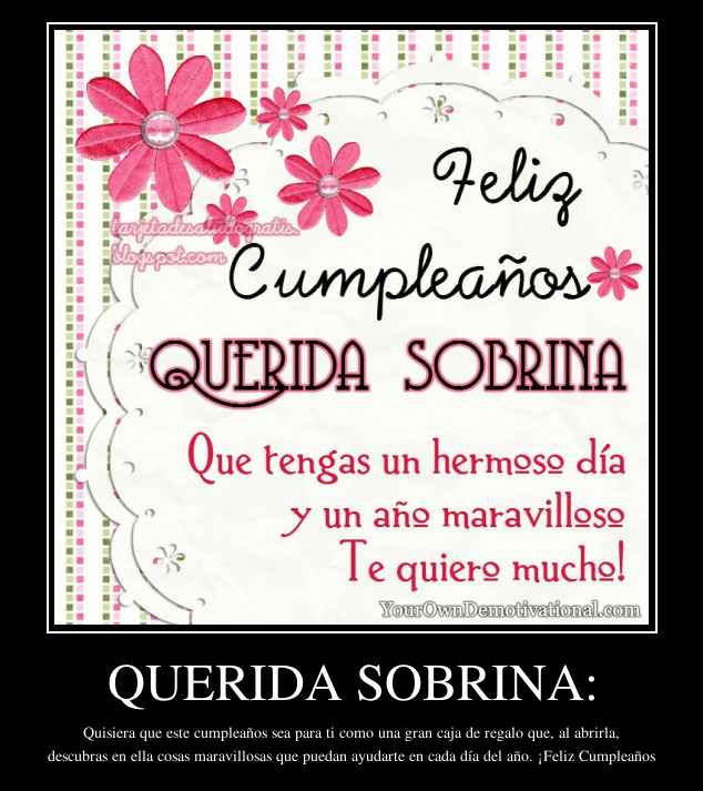 QUERIDA SOBRINA: