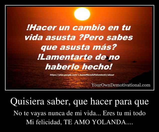 Quisiera Saber quisiera saber