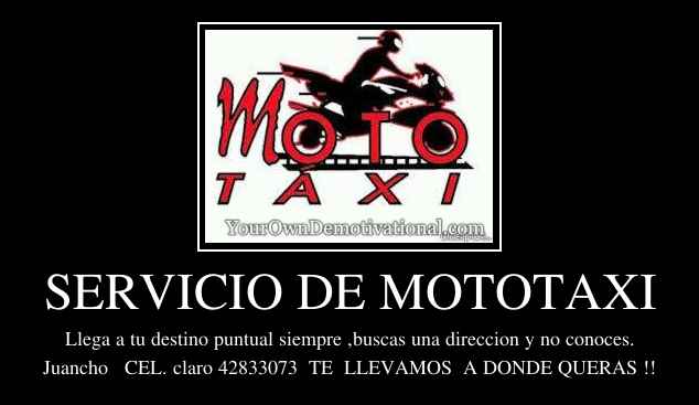 SERVICIO DE MOTOTAXI