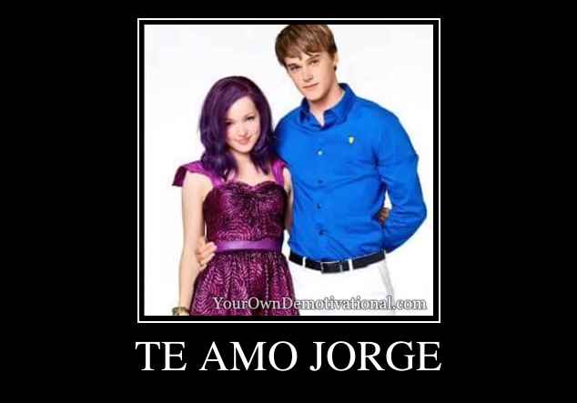 TE AMO JORGE