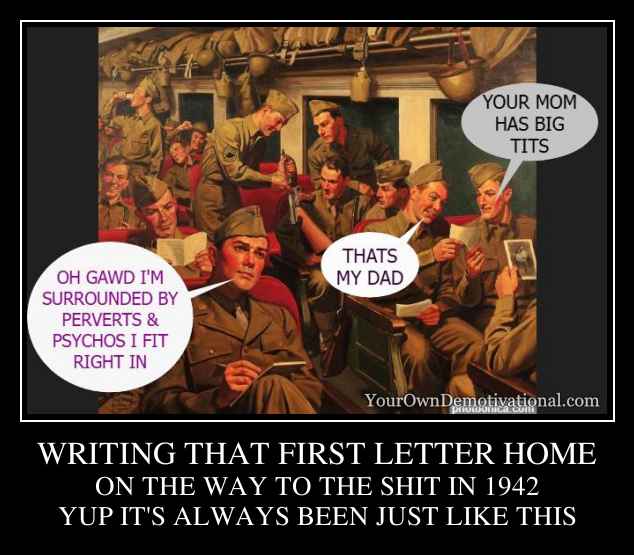 WRITING THAT FIRST LETTER HOME