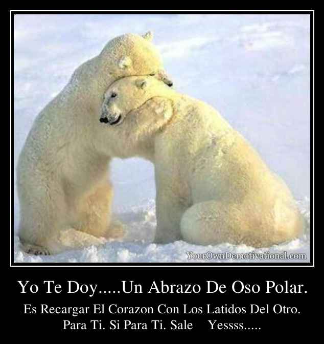 Yo Te Doy.....Un Abrazo De Oso Polar.